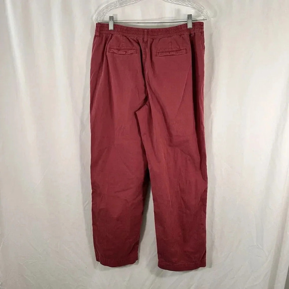 Coldwater Creek Pants Women's 10 Solid Red Button Zip High Rise Cotton Blend - Picture 6 of 8